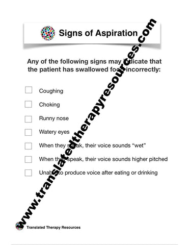Signs of Aspiration English